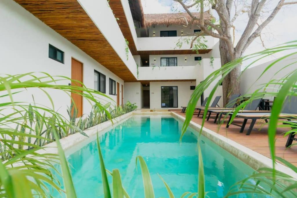 Cozy Apartment With Pool In Bacalar Center Exteriér fotografie