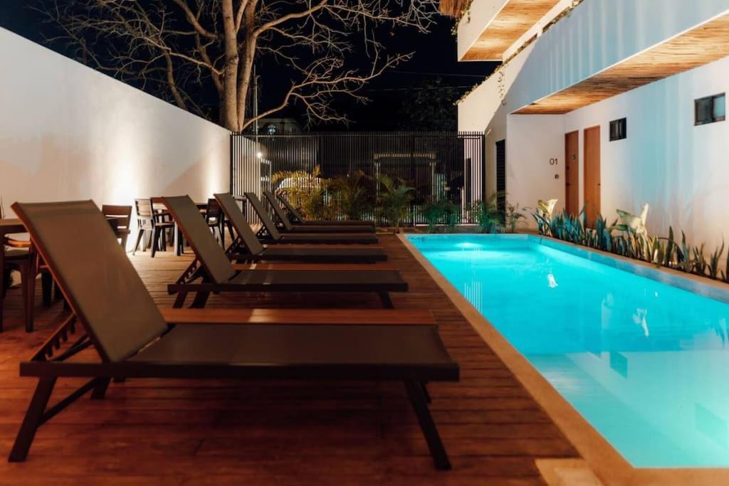 Cozy Apartment With Pool In Bacalar Center Exteriér fotografie