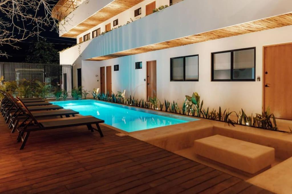 Cozy Apartment With Pool In Bacalar Center Exteriér fotografie